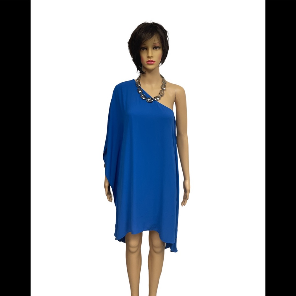 One Shoulder Ruffle Slit Dress With Floral Waist Azalea main image 1